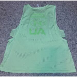 Under Armour Womens Jersey Mesh Tank Top Heat Gear Size M green neon green